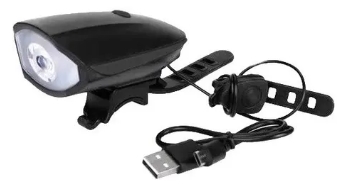 FAROL C/ BUZINA RECARREGAVEL USB